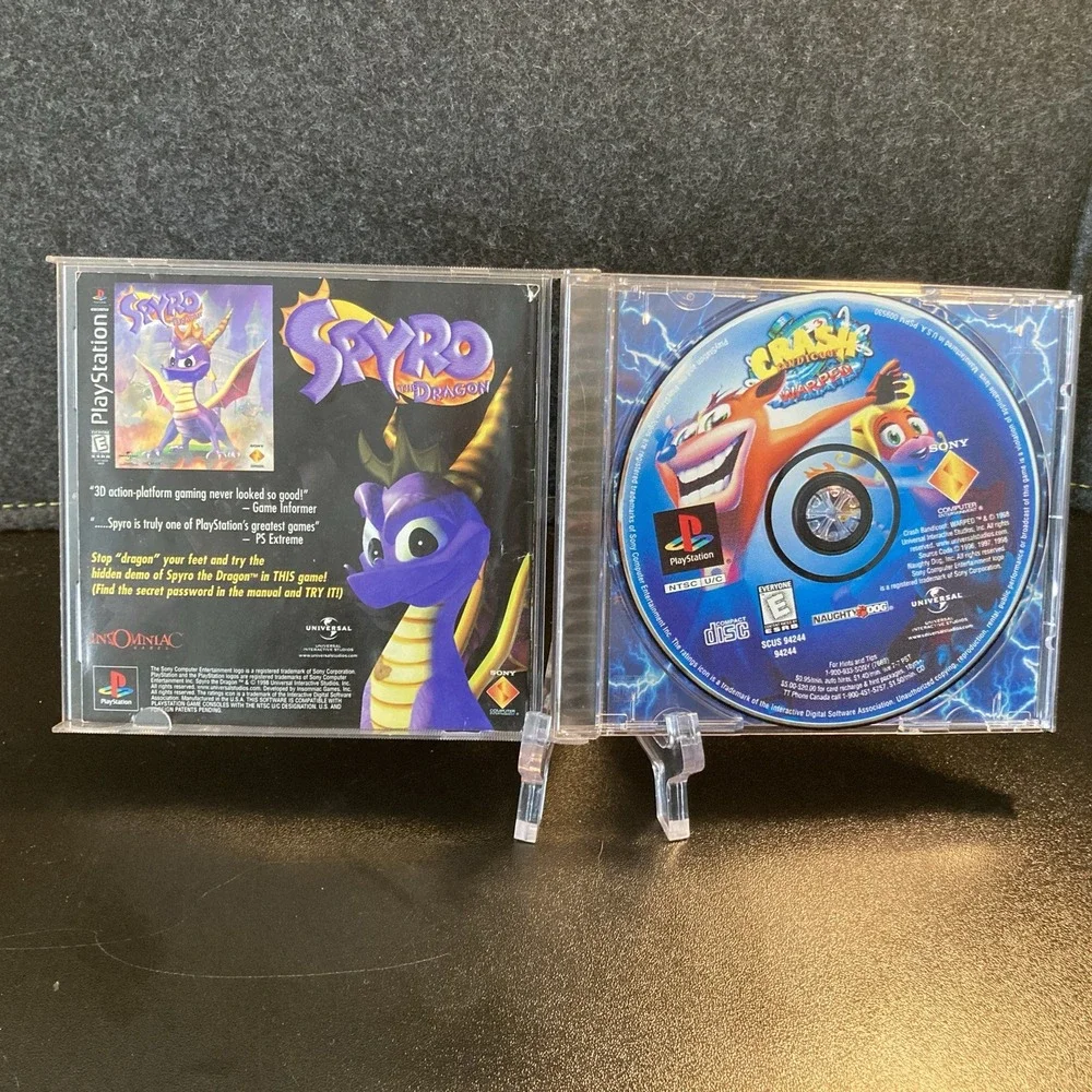 Crash Bandicoot 3 Warped Black Label Sony Playstation‎ 1 PS1 With Book 1998